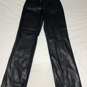 Vero Moda Sleek Black Faux Leather Pants